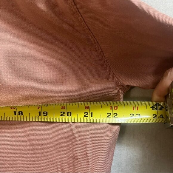 Lou & Grey tencel tunic blush pink long sleeve oversize blouse Sz XS - Picture 9 of 10